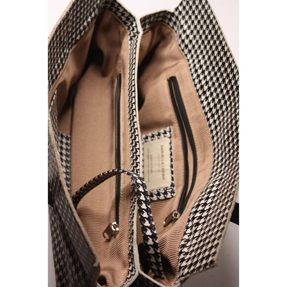 Daniella Lehavi Italian Leather Handbag in Black & White Houndstooth Pattern - Picture 4 of 10